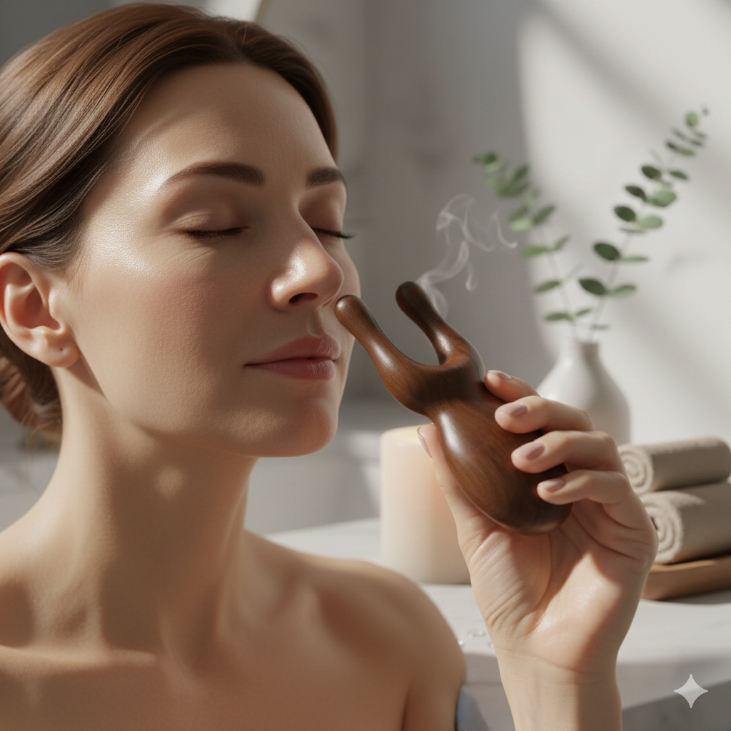 Sandalwood Nose & Eye Sculptor – Holistic Acupoint Massager for Meridian Flow & Contouring