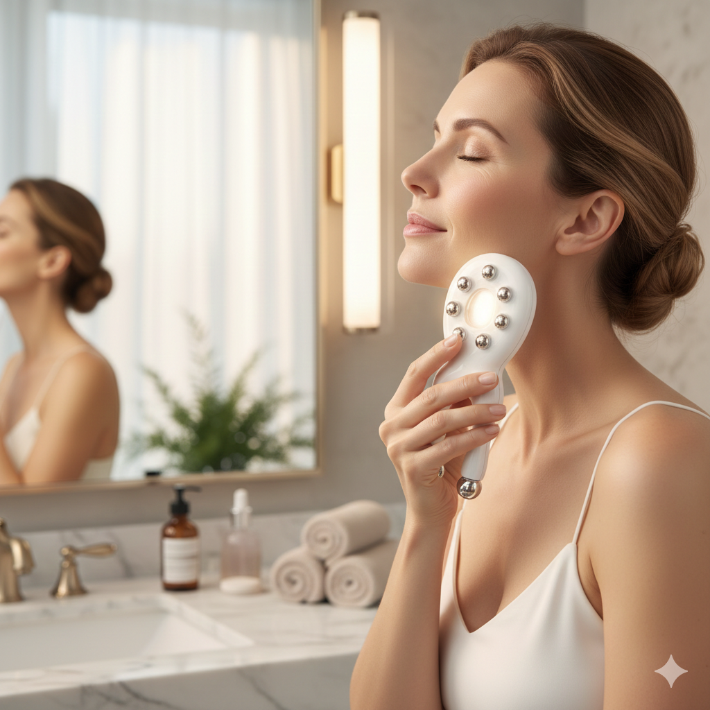 7-in-1 Face Lifting Device | EMS Microcurrent & LED Therapy Massager