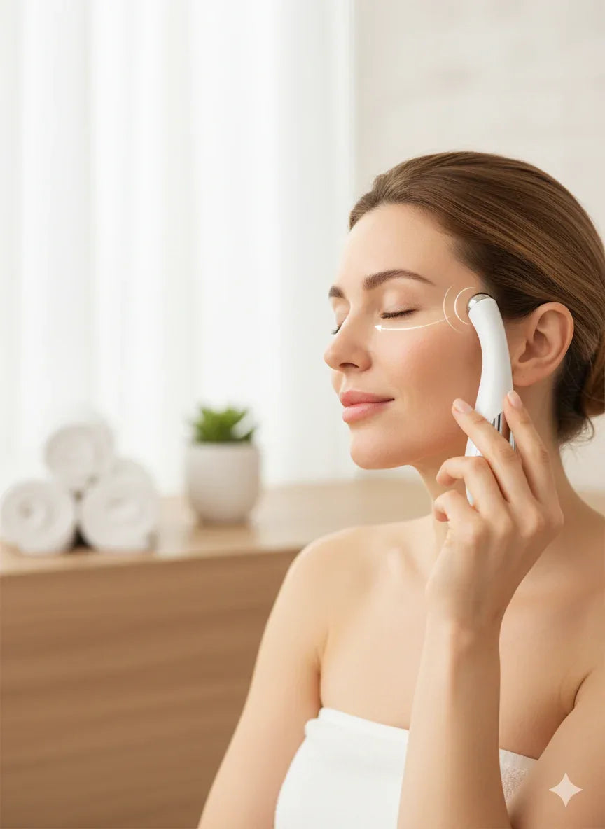 Electric Eye Massager Pen – Anti-Aging Vibration Tool for Wrinkles & Dark Circles - Gloow Lady