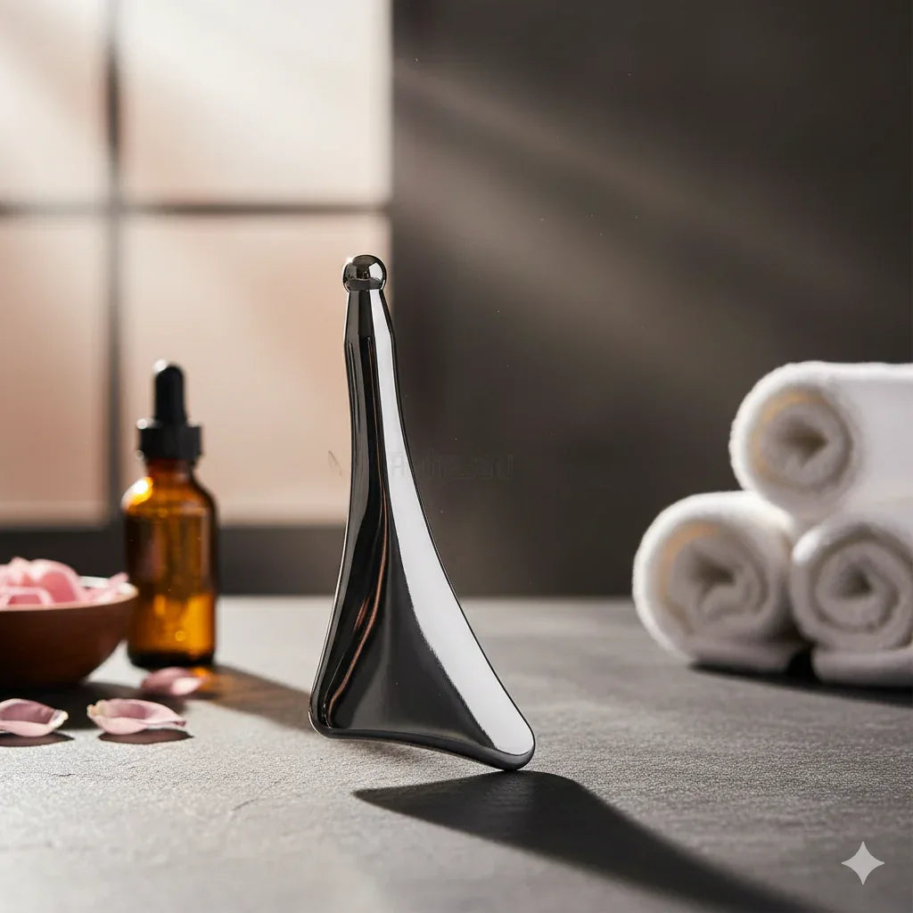 Professional Terahertz Gua Sha | High-Frequency Energy Stone for Face - Gloow Lady