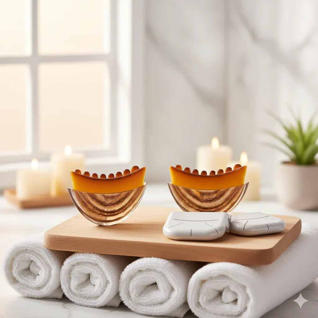 New Lymphatic Contour Face Brush: Ergonomic Drainage & Sculpting Tool - Gloow Lady