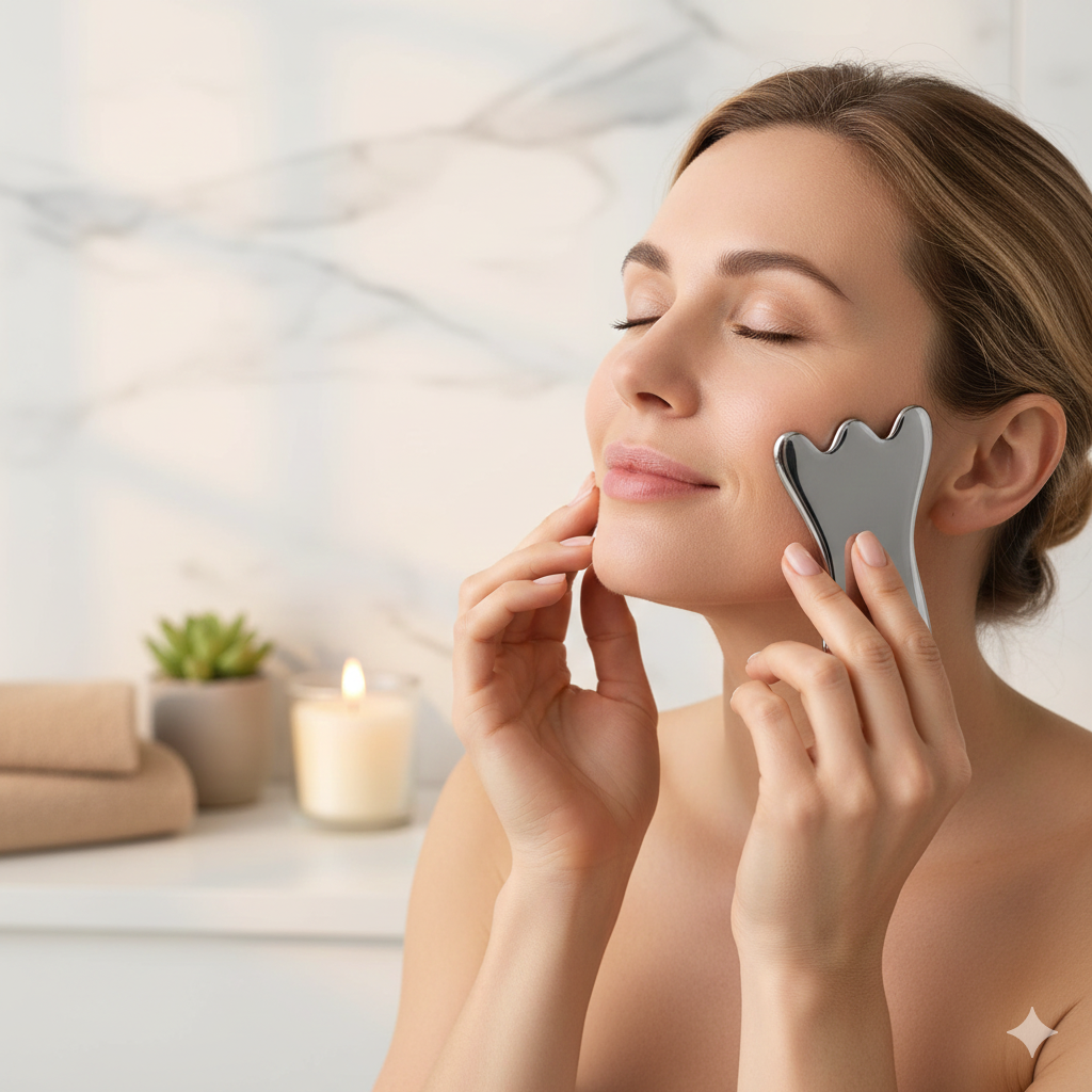 Professional Terahertz Trident Gua Sha | High-Grade Facial Sculpting Massager