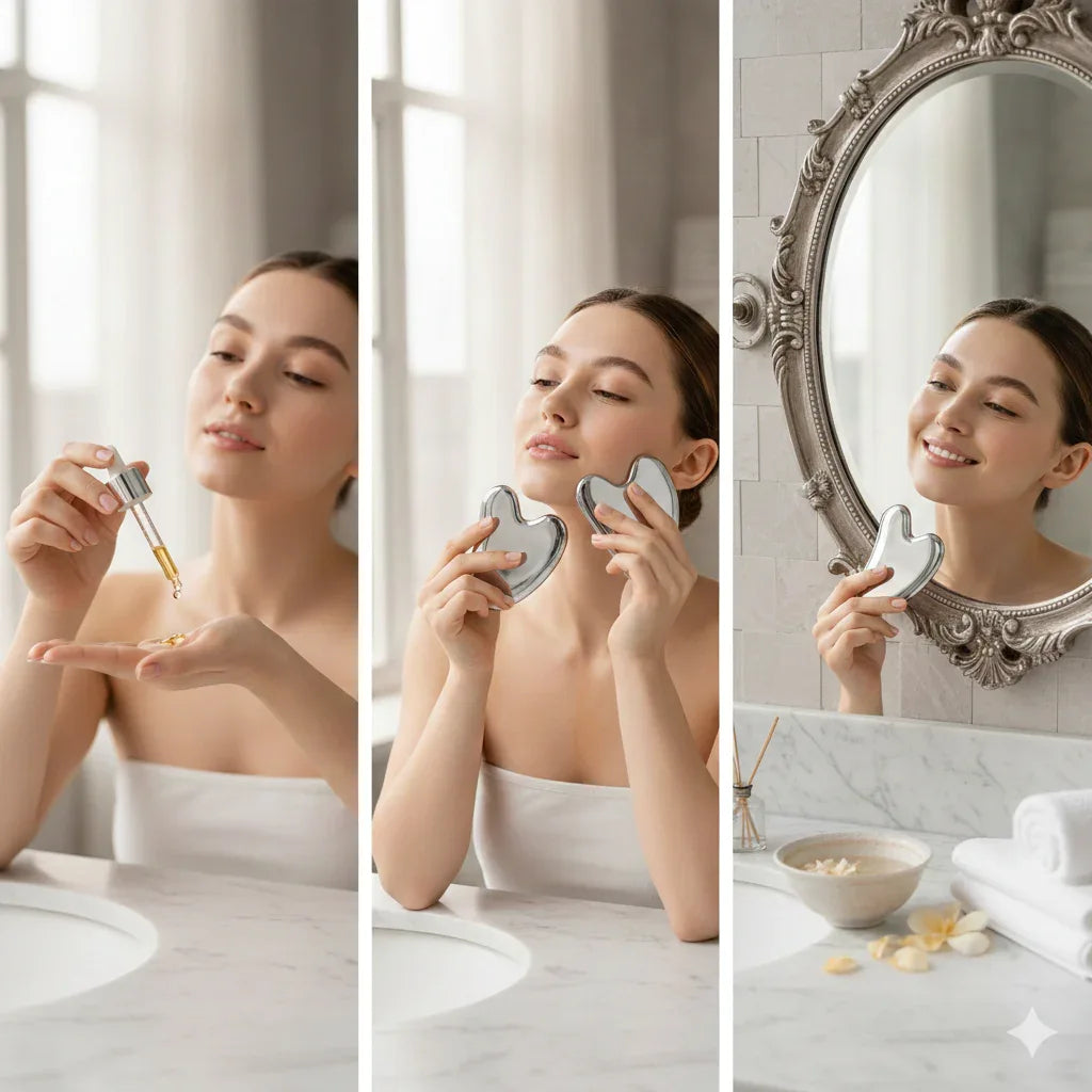 Terahertz Energy Stone Facial Massager | High-Tech Skin Tightening Massager - Gloow Lady