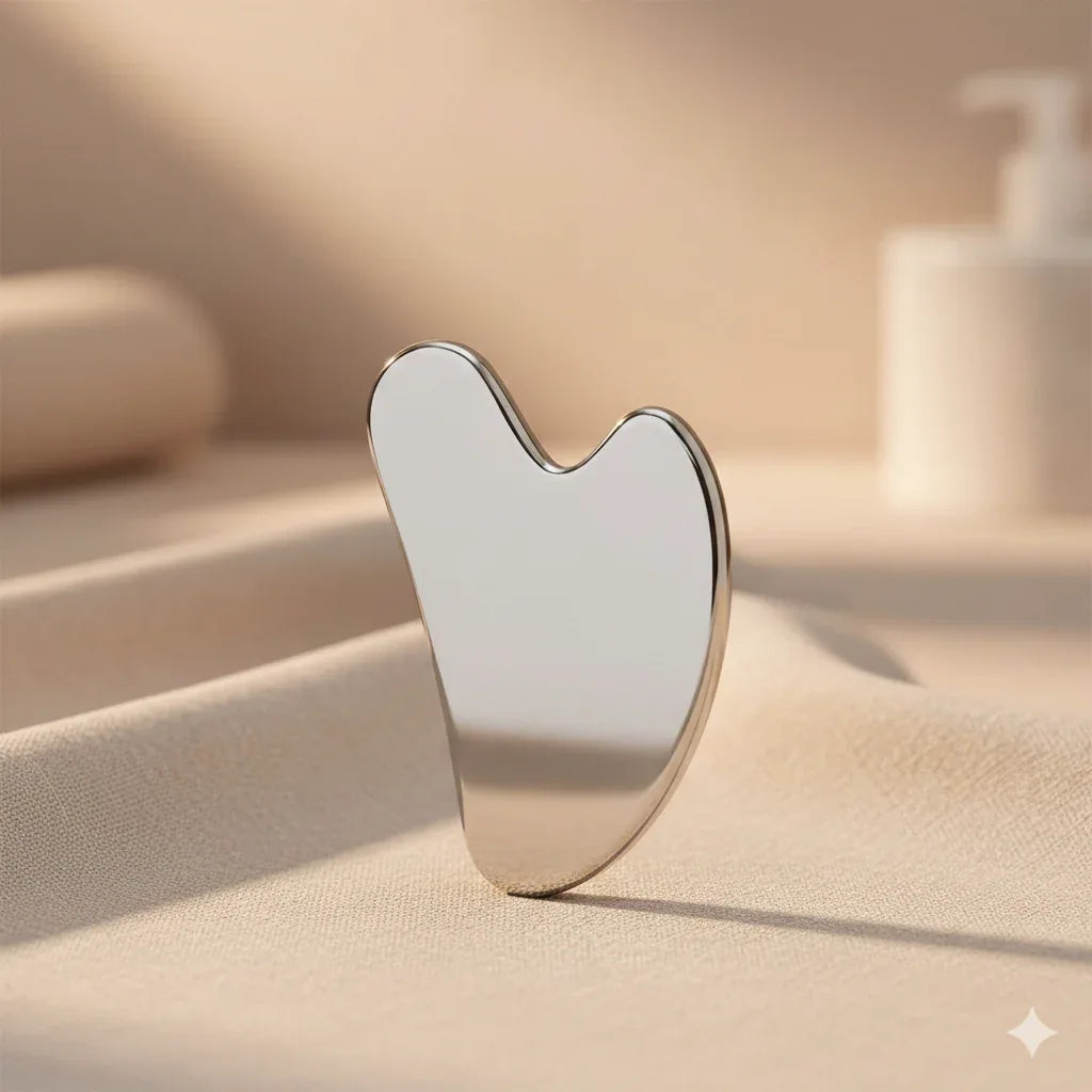 The Sculpt & Soothe Ritual Set – 6-Piece Cryo-Therapy & Stainless Steel Gua Sha Collection - Gloow Lady