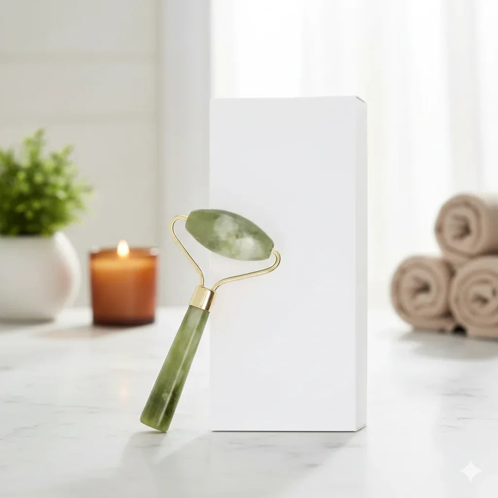 Natural Quartz & Jade Roller Set with Gua Sha - Gloow Lady