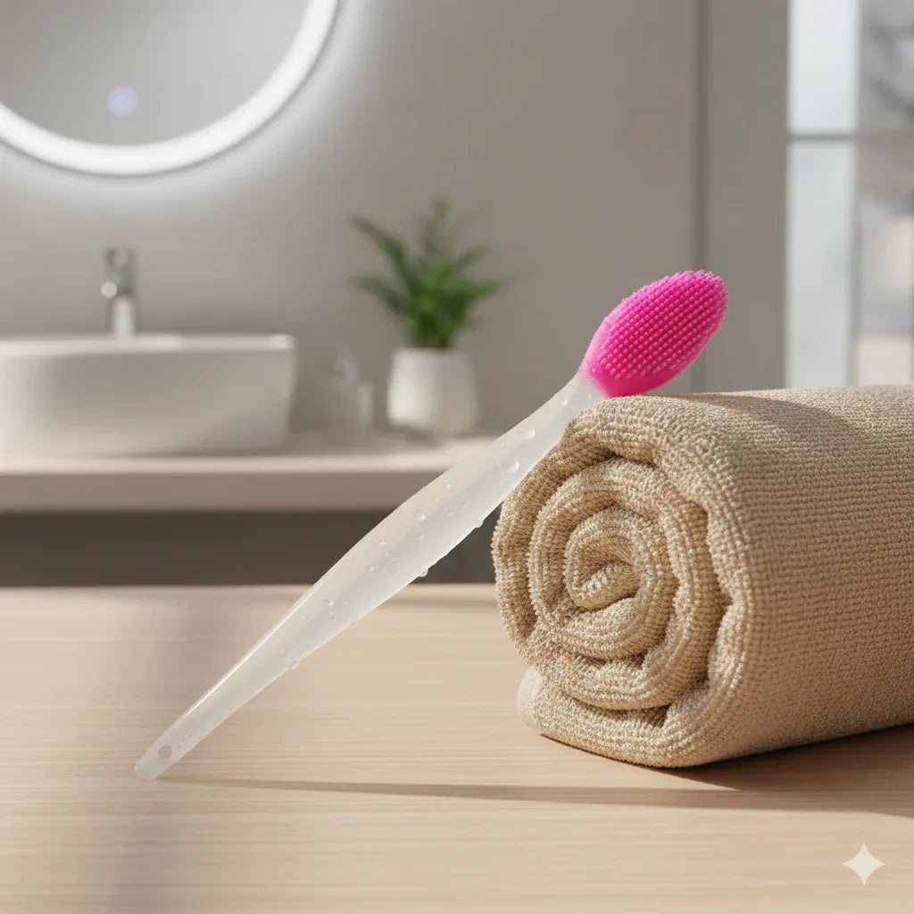 Silicone Face & Nose Cleansing Brush | Exfoliating Blackhead Remover - Gloow Lady