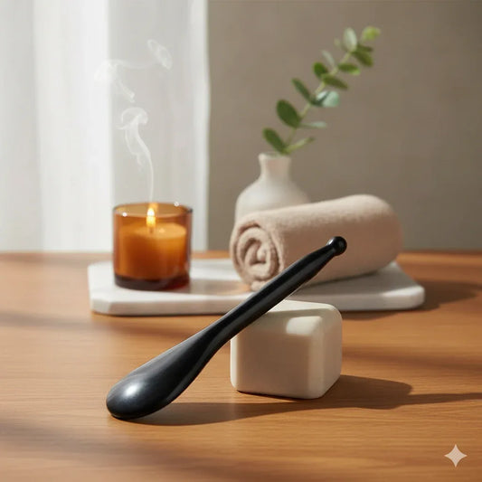 Acupuncture Pen & Bian Stone Gua Sha | Professional Face Massager - Gloow Lady