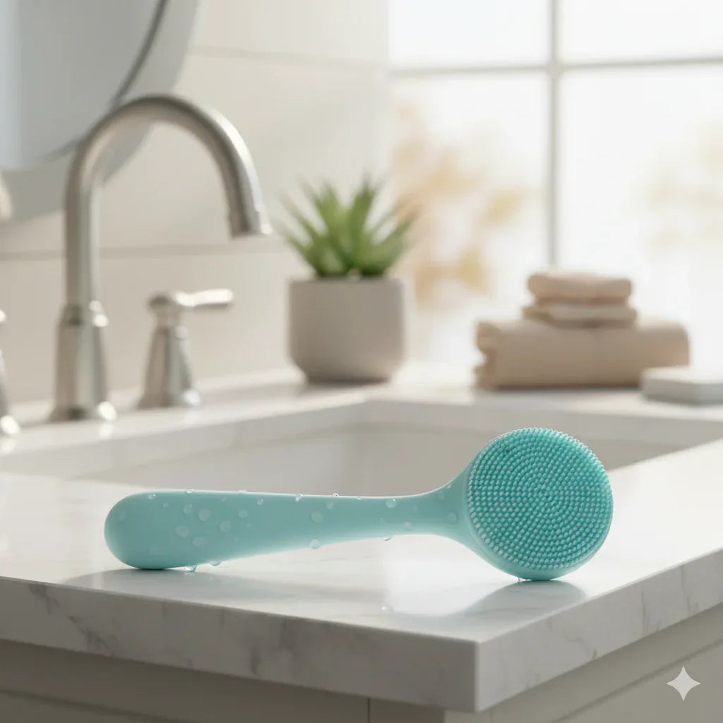 Double-Sided Silicone Facial Cleanser Brush | Expert Face Wash & Massage - Gloow Lady