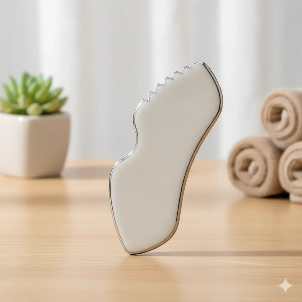 The Sculpt & Soothe Ritual Set – 6-Piece Cryo-Therapy & Stainless Steel Gua Sha Collection - Gloow Lady