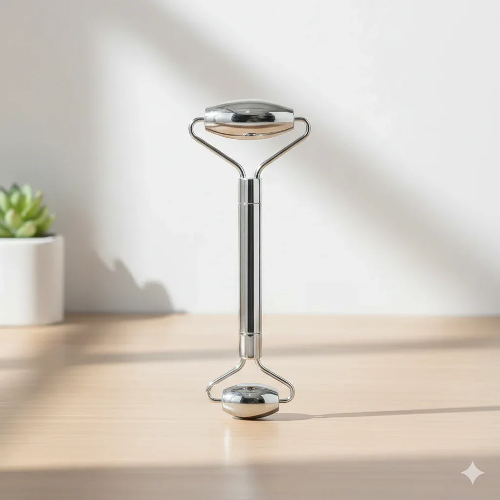 The Sculpt & Soothe Ritual Set – 6-Piece Cryo-Therapy & Stainless Steel Gua Sha Collection - Gloow Lady