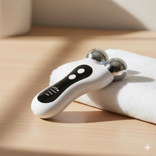 A04V Electric V-Face Sculptor – 360° EMS Microcurrent & Sonic Lifting Roller