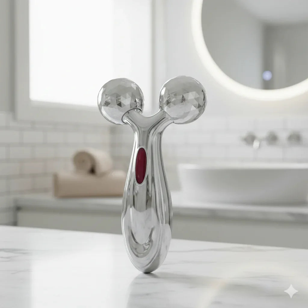  Stainless Steel Y-Shape Face Roller & Gua Sha | Anti-Wrinkle Sculpting Tool - Gloow Lady