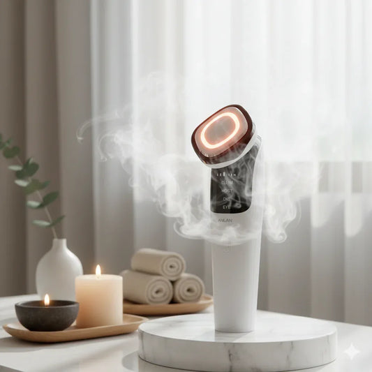 ANLAN EMS Facial Massager Face Lifting LED Photon Deep Cleaning Eye Skin Wrinkle Removing Device - Gloow Lady