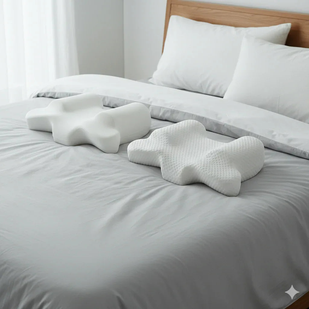 Anti-Wrinkle Beauty Pillow | Back Sleep Training & Anti-Aging Memory Foam - Gloow Lady