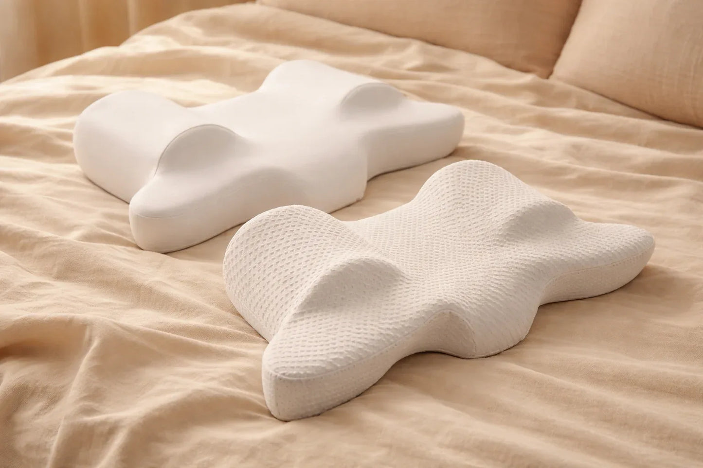 Anti-Wrinkle Beauty Pillow | Back Sleep Training & Anti-Aging Memory Foam - Gloow Lady