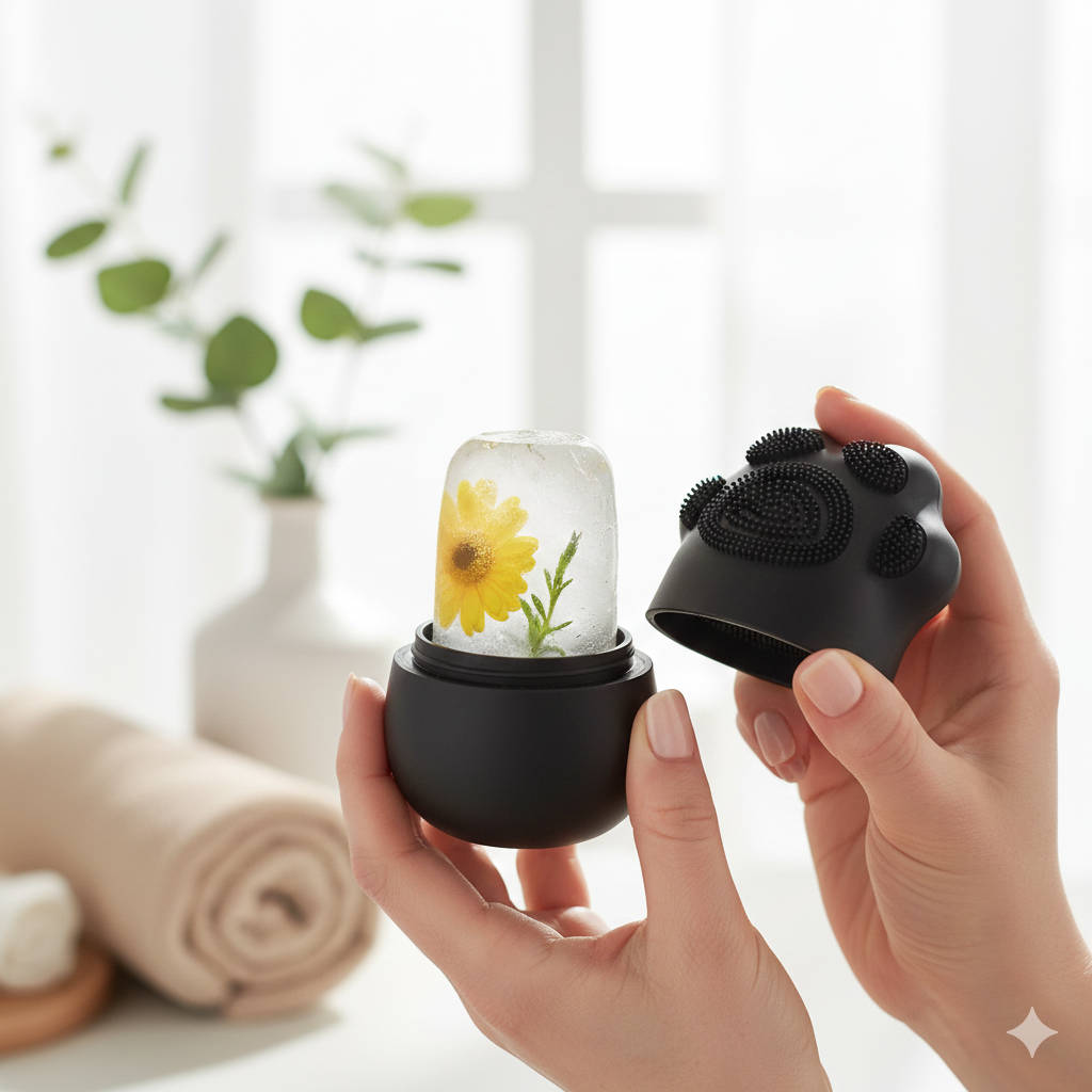 Facial Ice Roller for Skin Care | De-Puffing Silicone Beauty Tool