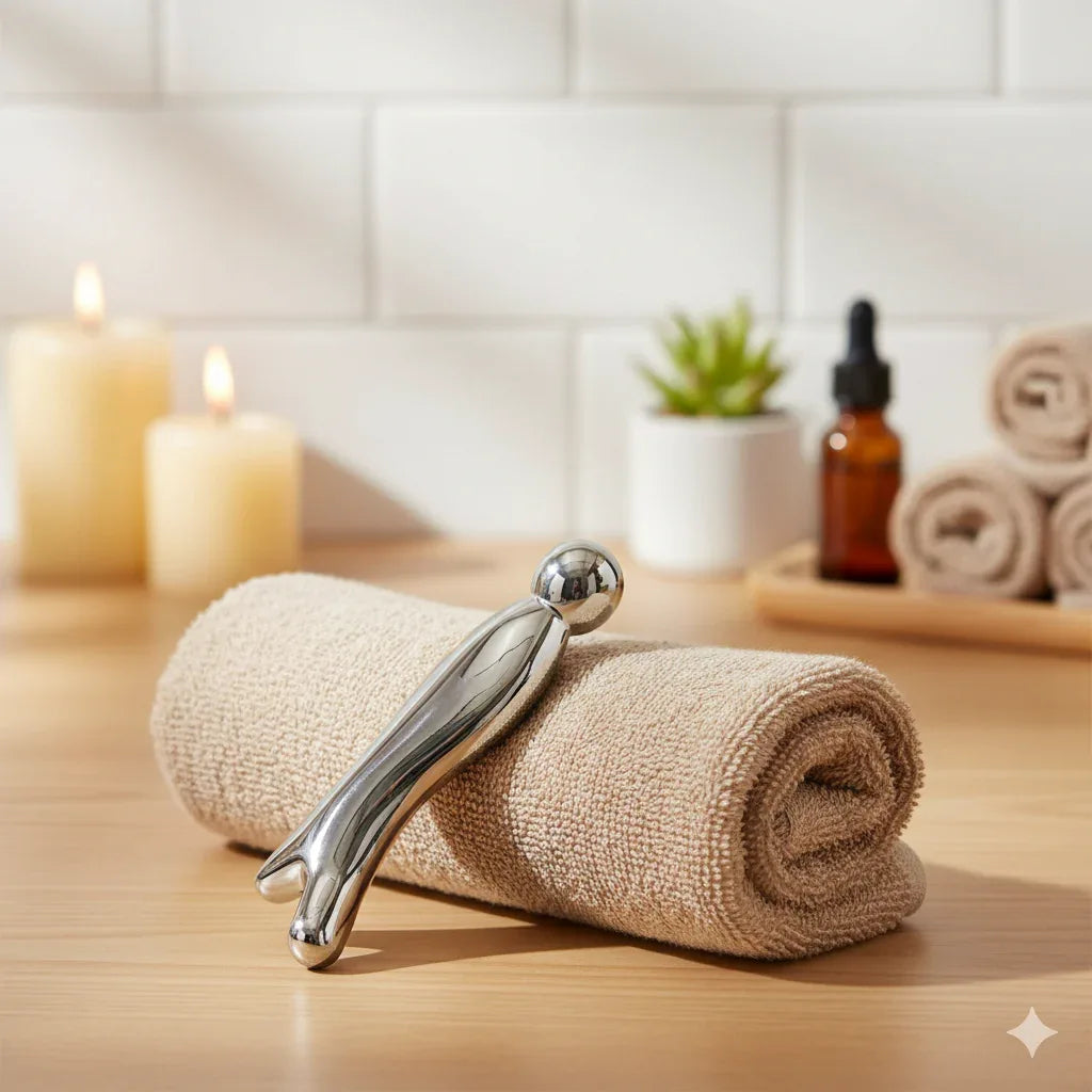 3D Fish Stainless Steel Gua Sha | V-Shape Facial Lifting & Firming Massager - Gloow Lady