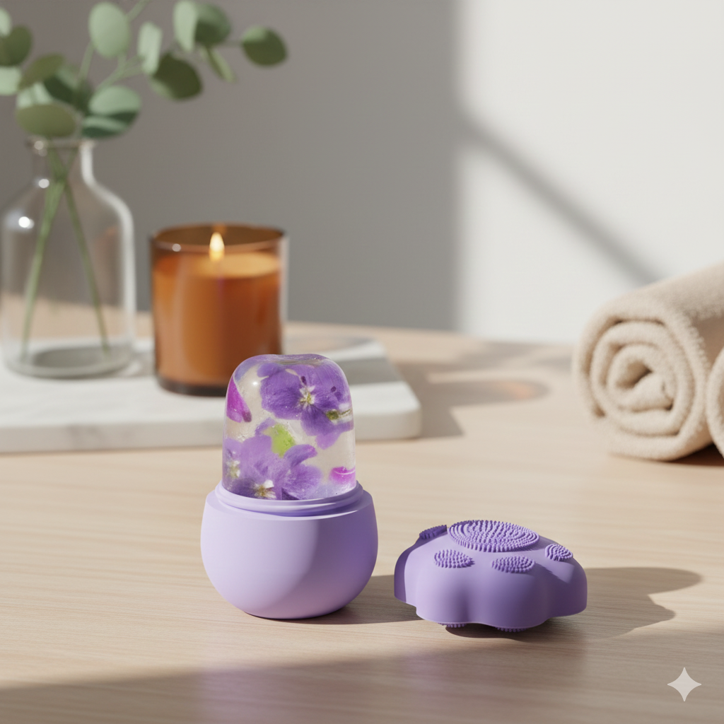 Facial Ice Roller for Skin Care | De-Puffing Silicone Beauty Tool