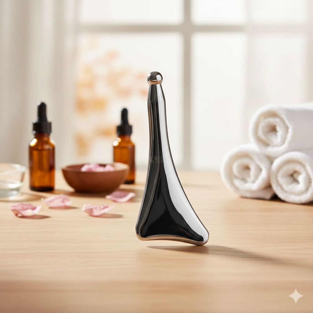 Professional Terahertz Gua Sha | High-Frequency Energy Stone for Face