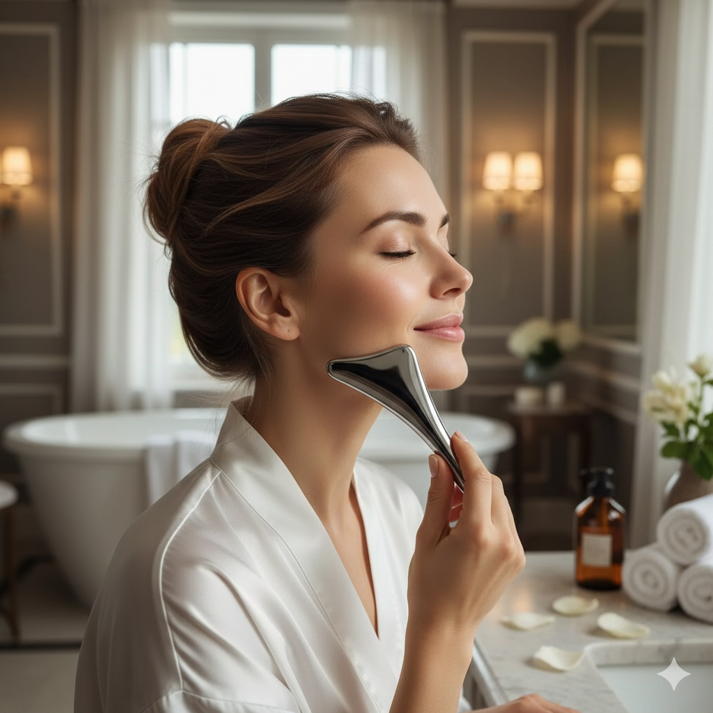 Professional Terahertz Gua Sha | High-Frequency Energy Stone for Face