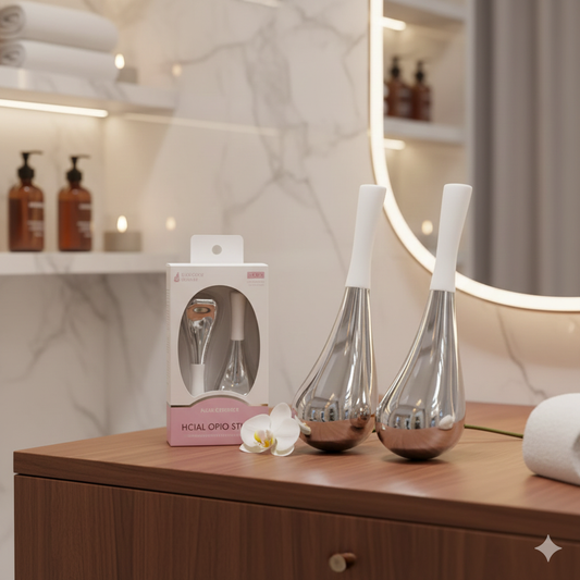 Ice Globes for Face Eyes Stainless Steel Cryo Sticks for Beauty Routines Facial Cold Roller Cooling Globes for Puffiness Wrinkle