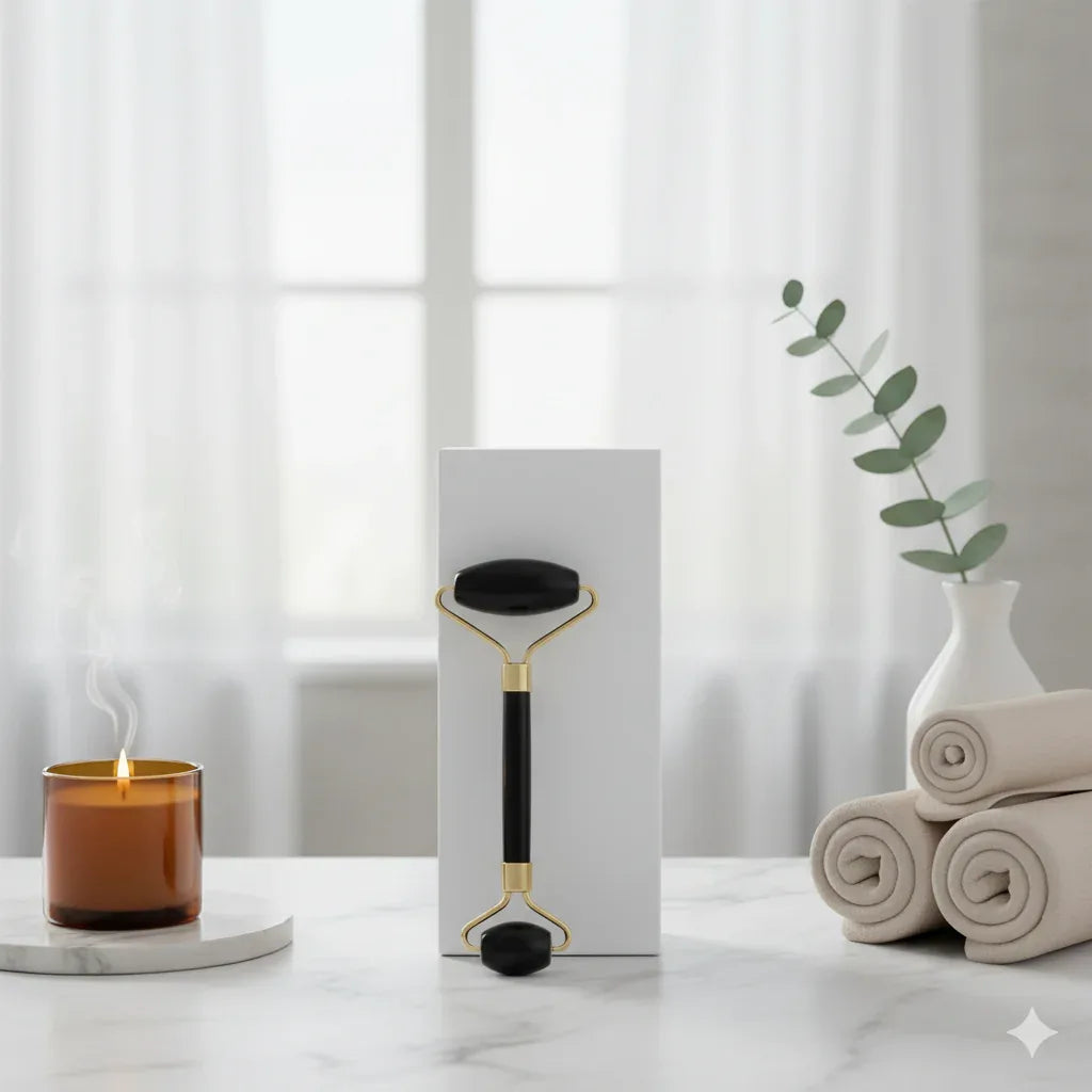 Natural Quartz & Jade Roller Set with Gua Sha - Gloow Lady