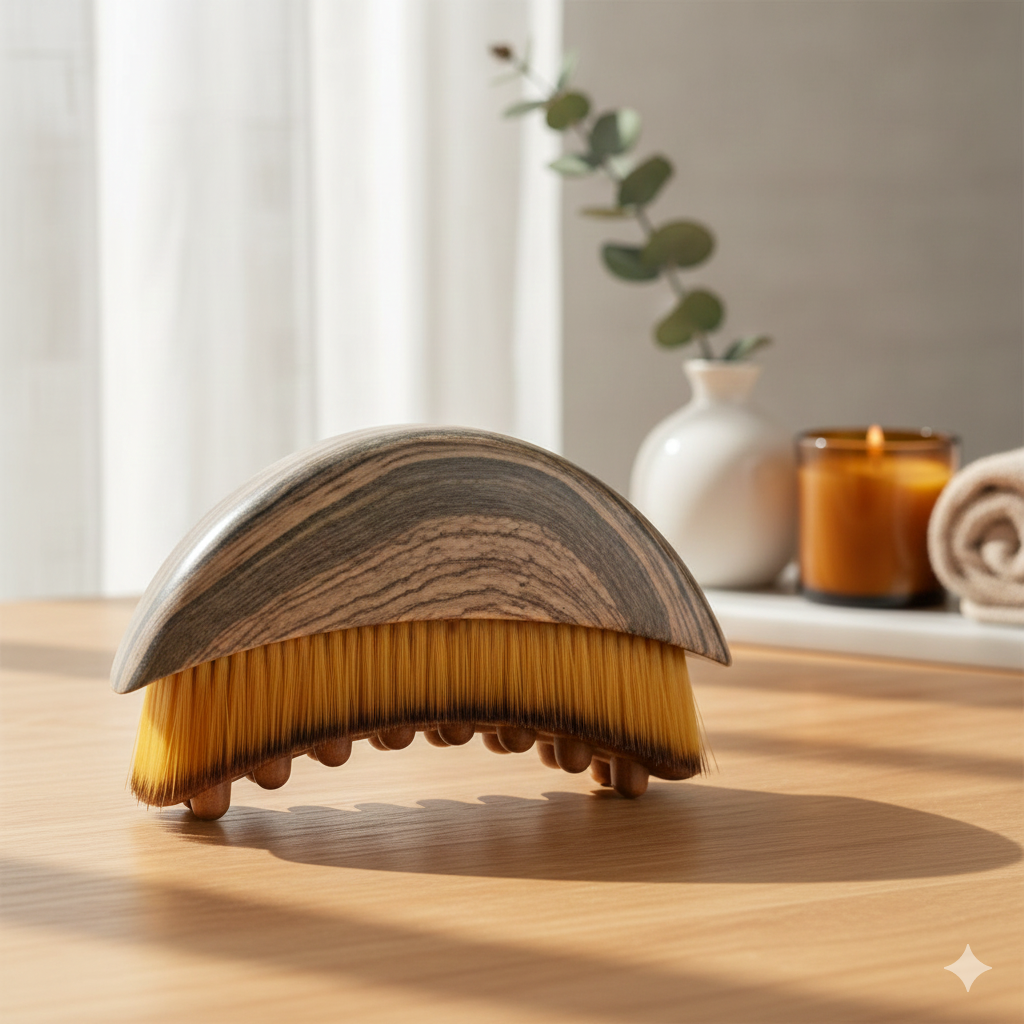 Lymphatic Drainage Brush for Face & Body | Ergonomic Detox Tool