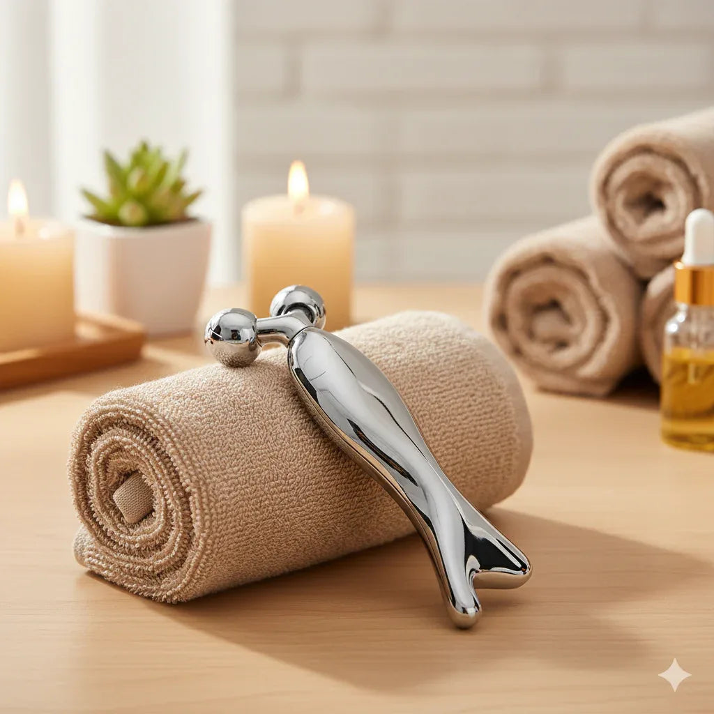 3D Fish Stainless Steel Gua Sha | V-Shape Facial Lifting & Firming Massager - Gloow Lady