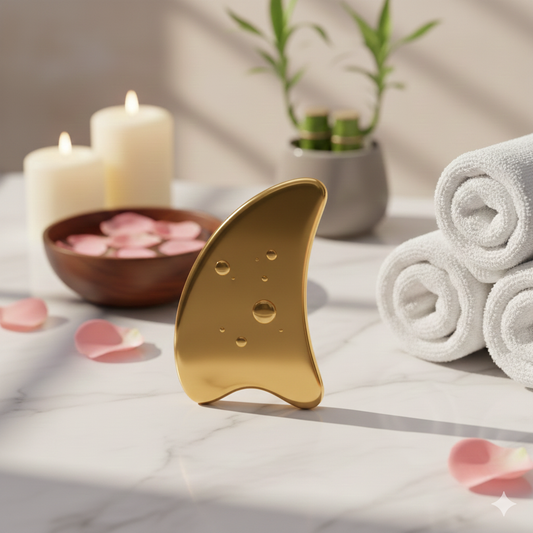 Pure Copper Gua Sha Plate | Luxury Facial Sculpting & Anti-Aging