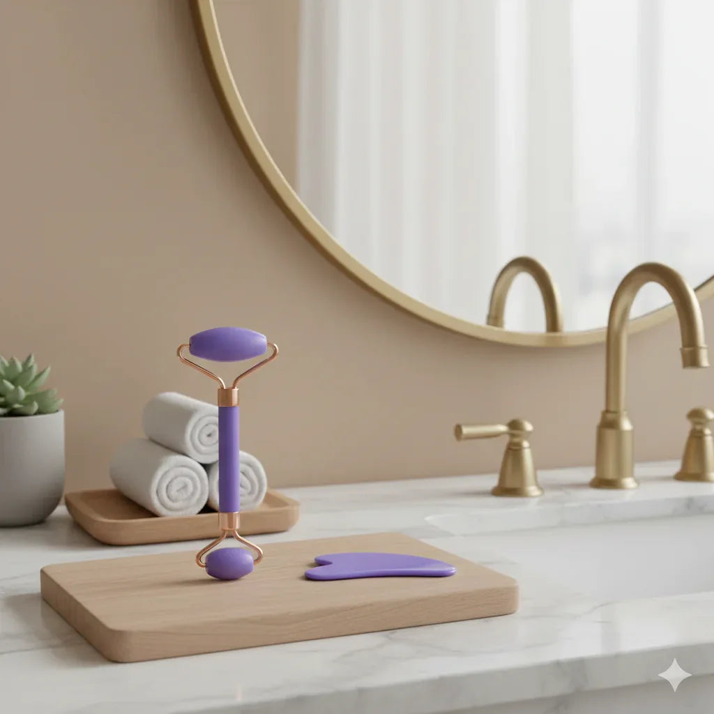 Facial Roller – Face & Eye Massage Tool - Gloow Lady