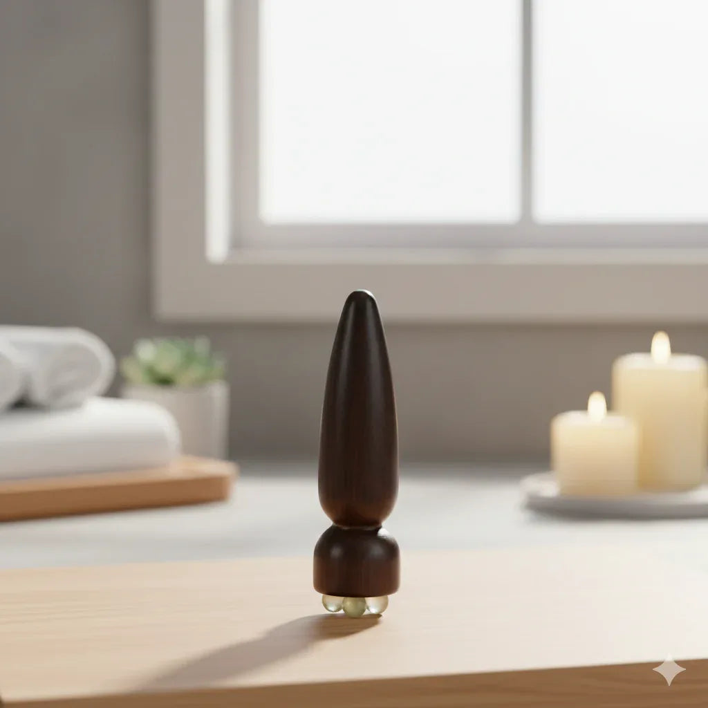 Zhuang Sangi Lotus Pod Facial Massager | Natural Wood Skin Care - Gloow Lady