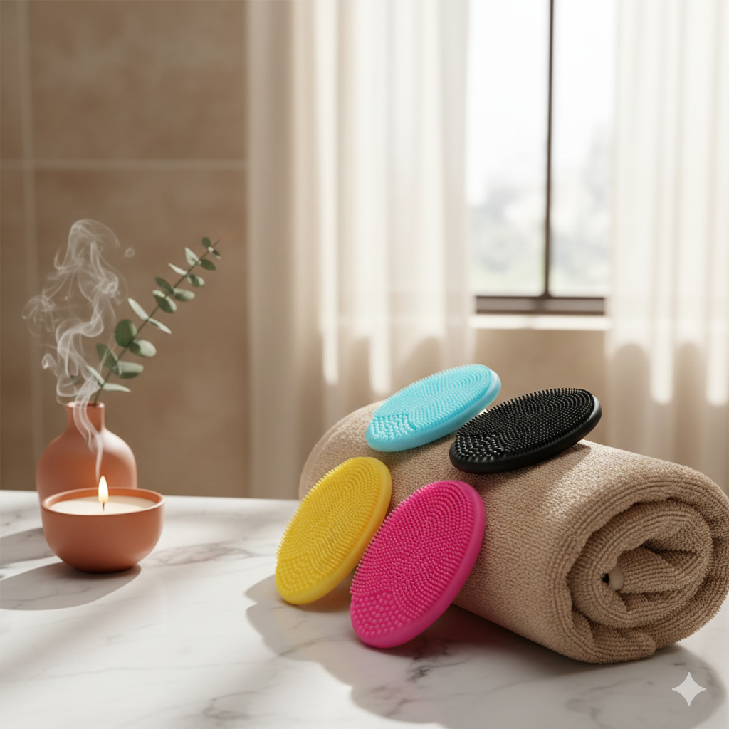 Mini Silicone Facial Cleansing Brush | Deep Pore Exfoliator & Scrub