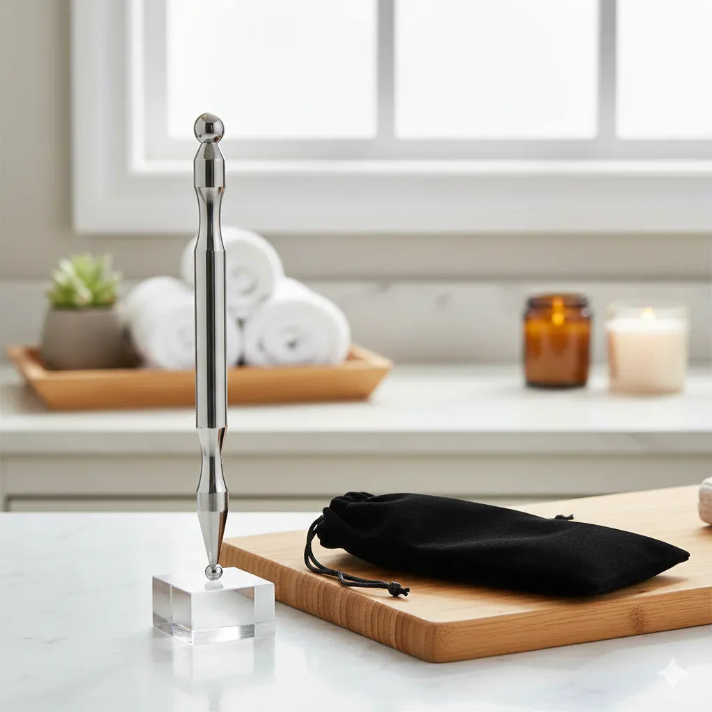 Stainless Steel Gua Sha Tool for Face – Professional Metal Face Scraper & Massager for Neck, Back, and Lymphatic Drainage - Gloow Lady