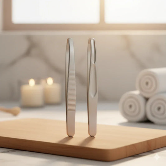 Precision Stainless Steel Eyebrow & Beard Clips: Gentle Round Head Tweezers - Gloow Lady