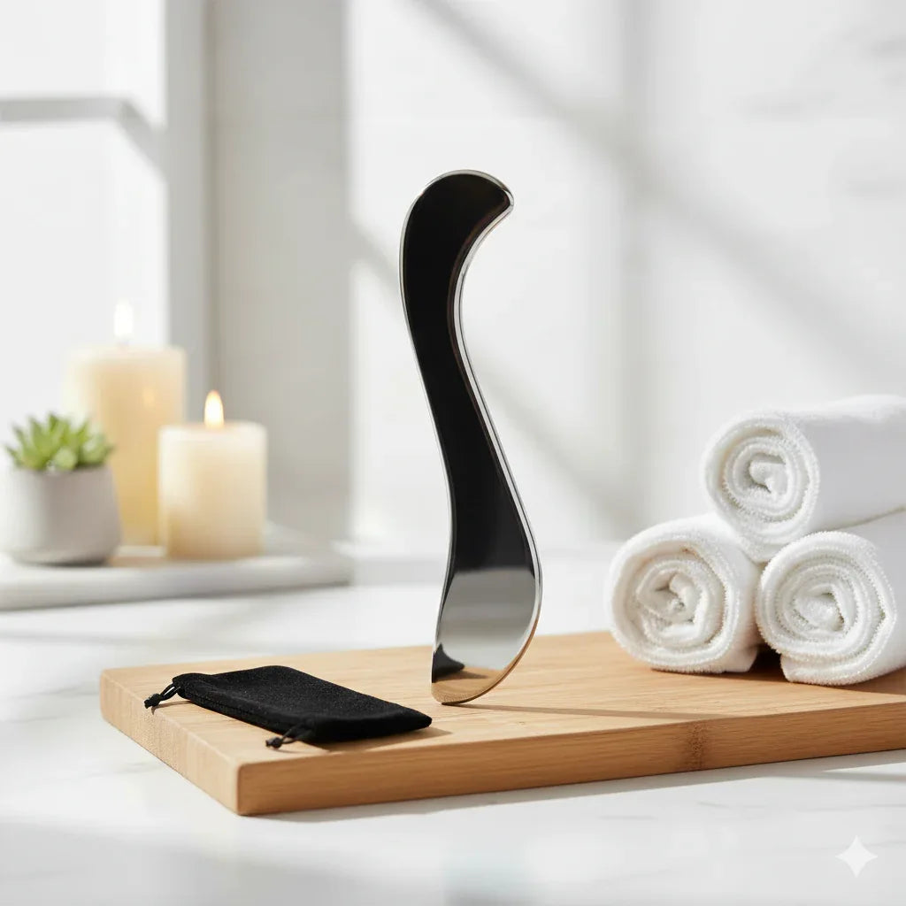 Stainless Steel Gua Sha Muscle Fascial Scraper - Gloow Lady
