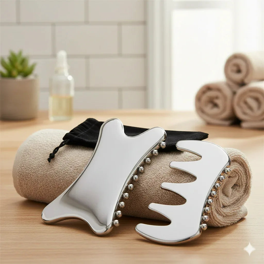 Professional Stainless Steel Gua Sha | Luxury Facial Sculpting Tool - Gloow Lady