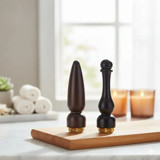 Zhuang Sangi Lotus Pod Facial Massager | Natural Wood Skin Care - Gloow Lady