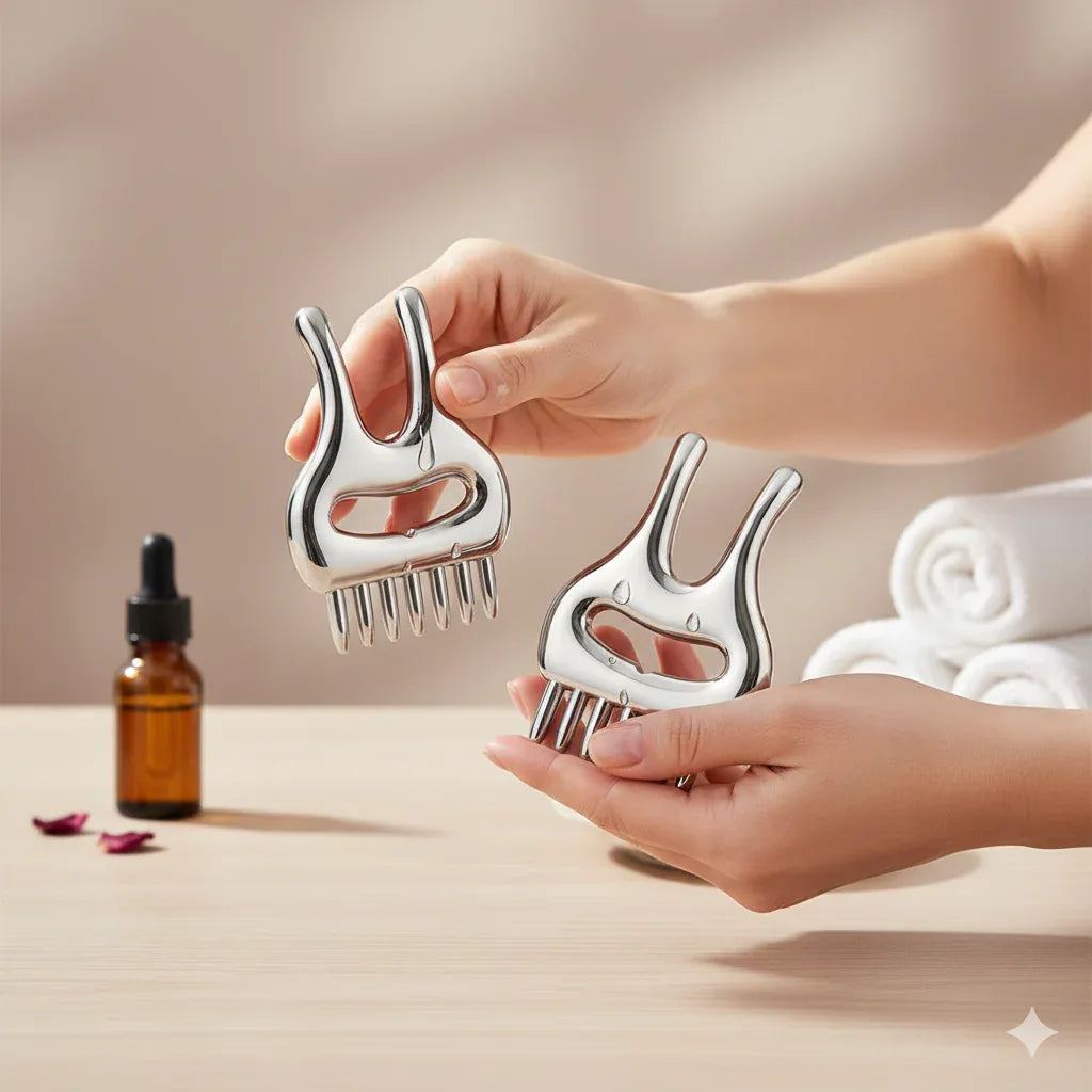 Premium Zinc Alloy Gua Sha | Soft Tissue Recovery & Face Sculptin - Gloow Lady