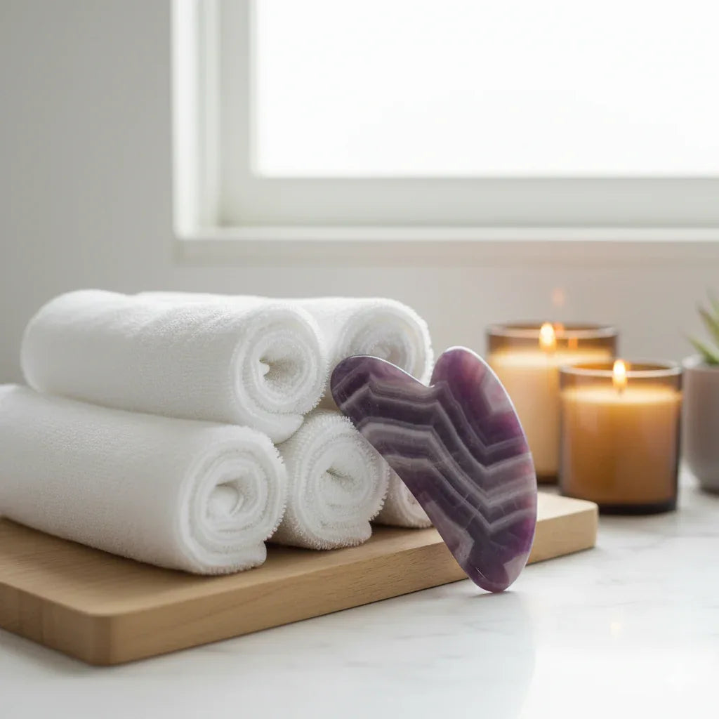 Rose Quartz Heart Gua Sha | Facial Lifting & Firming Stone for Anti-Aging & Puffiness Relief - Gloow Lady