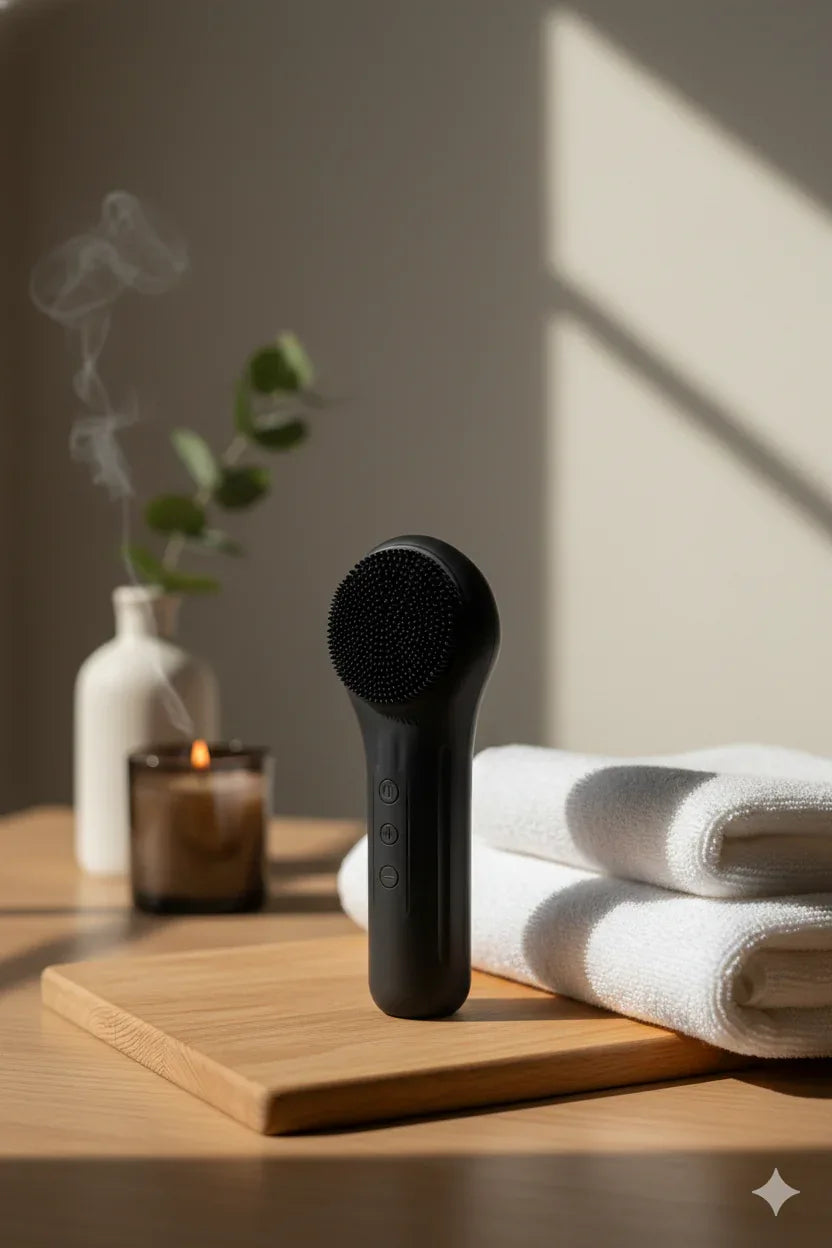 Pure-Sonic Cleansing Brush – Waterproof 360° Exfoliating & Pore-Refining Face Scrubber - Gloow Lady