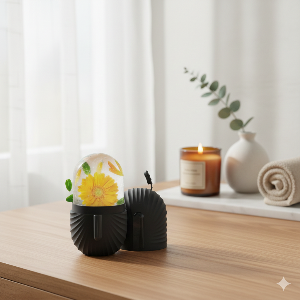 Ice Face Roller & Silicone Ice Mold | Professional De-Puffing Beauty Tool