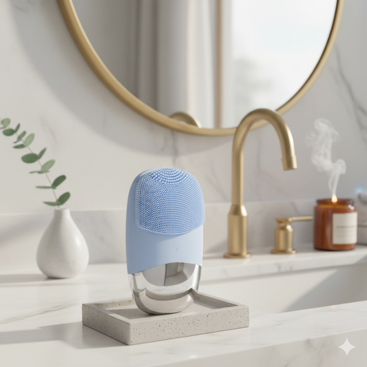 Square Sonic Glow Cleanser – Professional Ultrasonic Face Brush & Nutrient Introducer for Radiant Skin