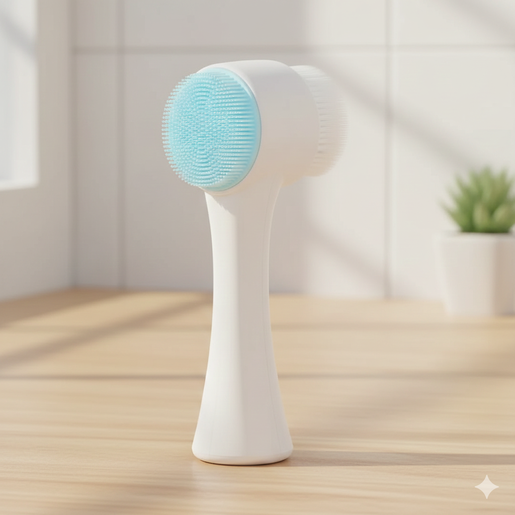 3D Double-Sided Silicone Facial Brush | Deep Clean & Massage Tool