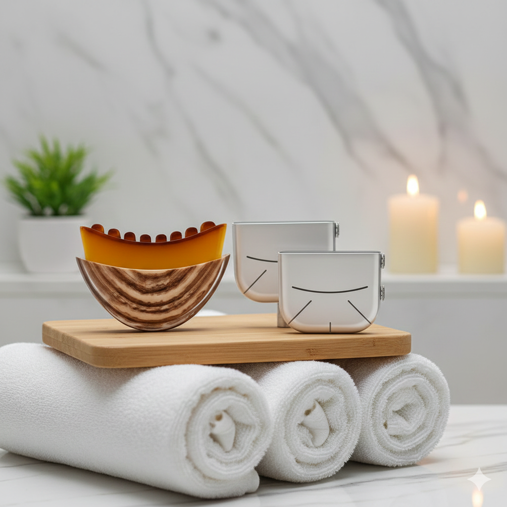 New Lymphatic Contour Face Brush: Ergonomic Drainage & Sculpting Tool