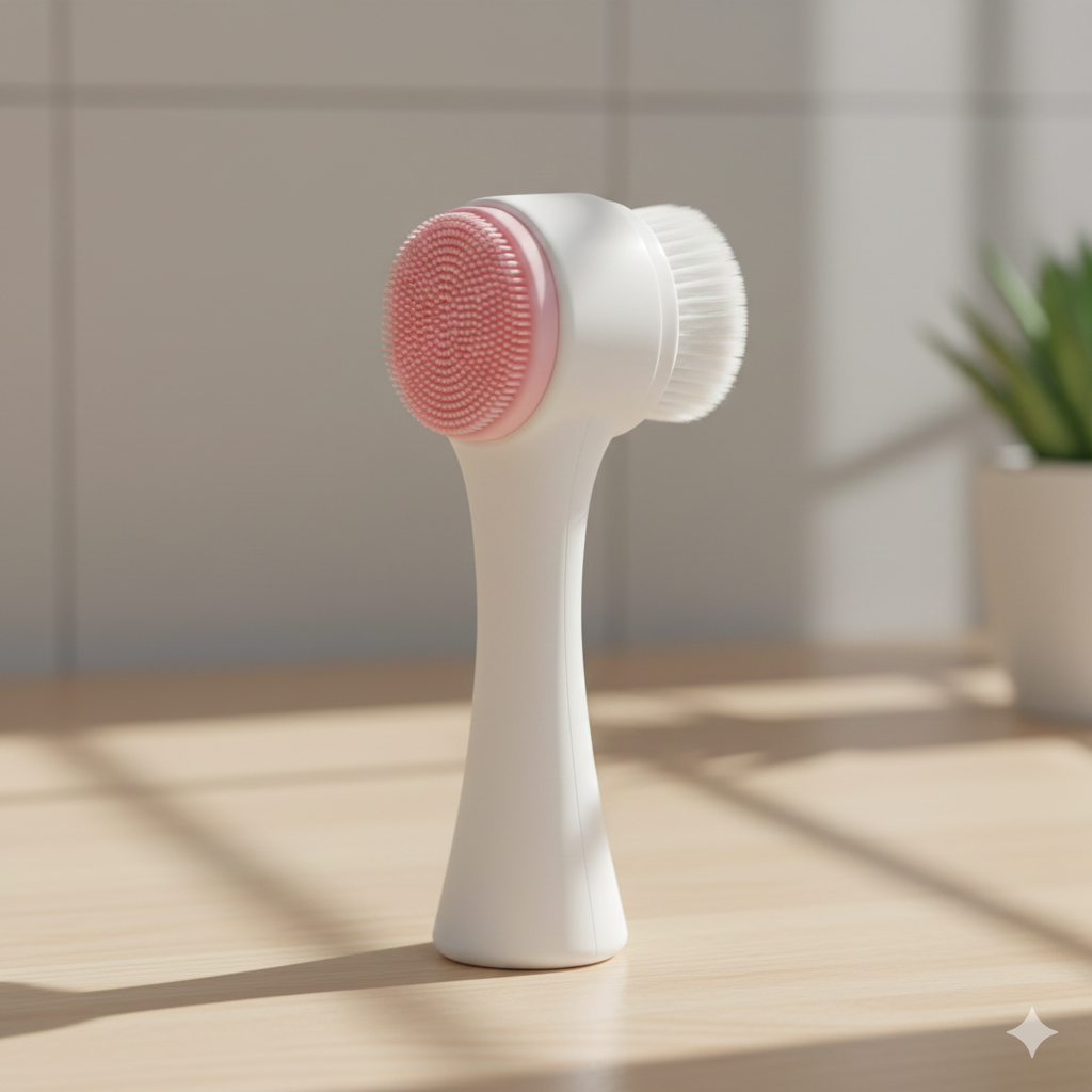 3D Double-Sided Silicone Facial Brush | Deep Clean & Massage Tool