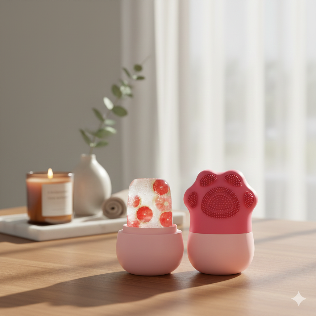 Facial Ice Roller for Skin Care | De-Puffing Silicone Beauty Tool