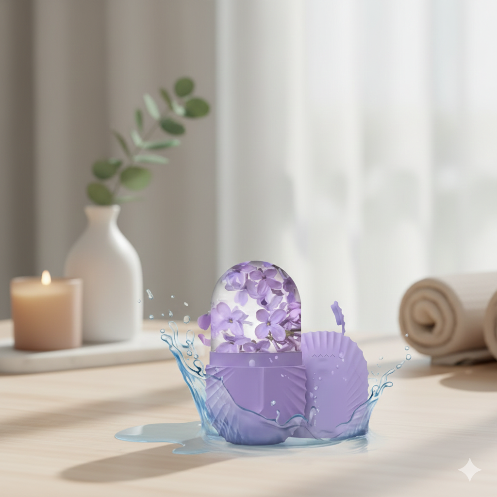 Ice Face Roller & Silicone Ice Mold | Professional De-Puffing Beauty Tool