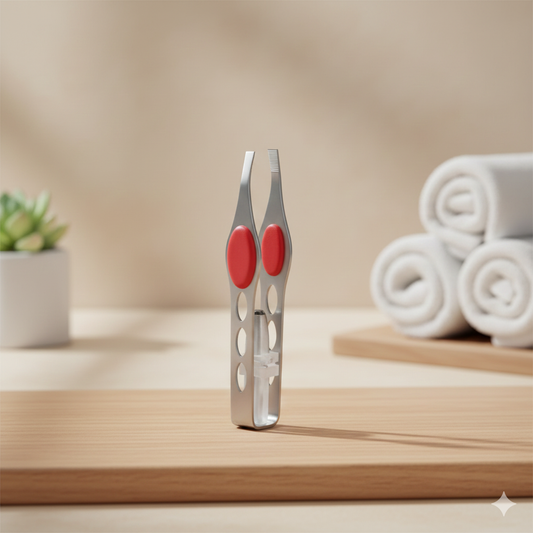 LED Eyebrow Tweezers – Stainless Steel Precision Hair Removal Tool